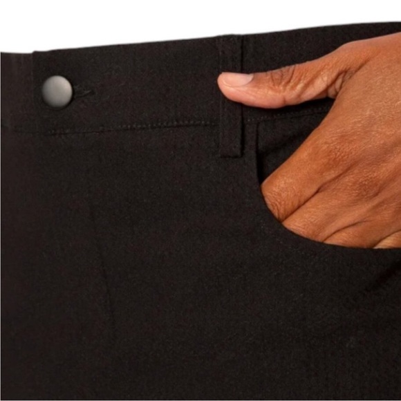 NWT Mario Serrani Pull On Pant Textured Black Size Large - Picture 3 of 15